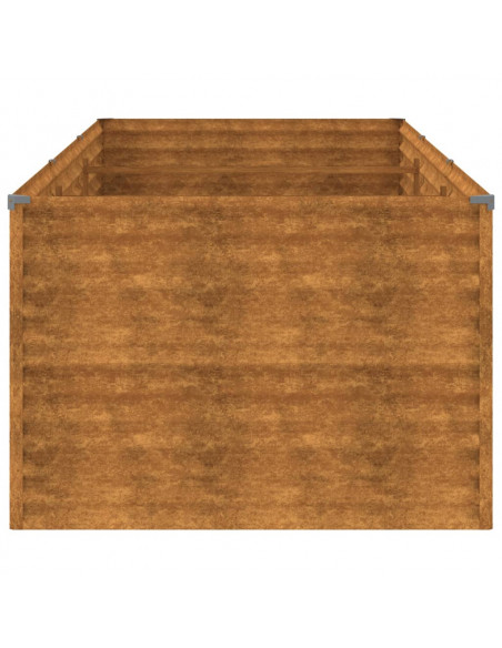 Fioriera Rialzata da Giardino 290x100x69 cm in Acciaio Corten