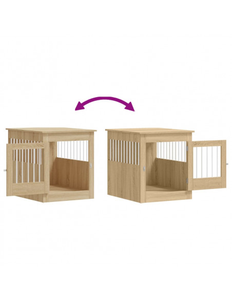 Gabbia Cani Arredamento Rovere Sonoma 64,5x80x71cm Multistrato