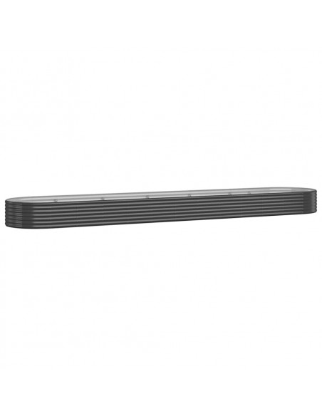 Letto da Giardino in Acciaio a Polvere 507x100x36 cm Antracite