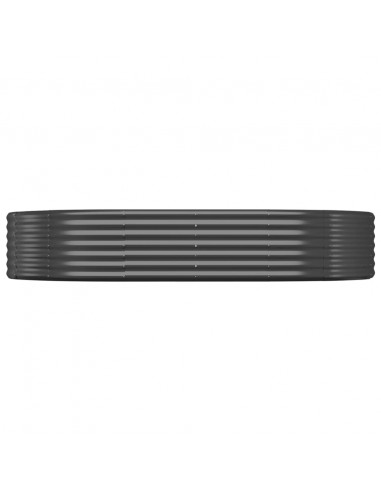 Letto da Giardino in Acciaio a Polvere 214x140x36 cm Antracite