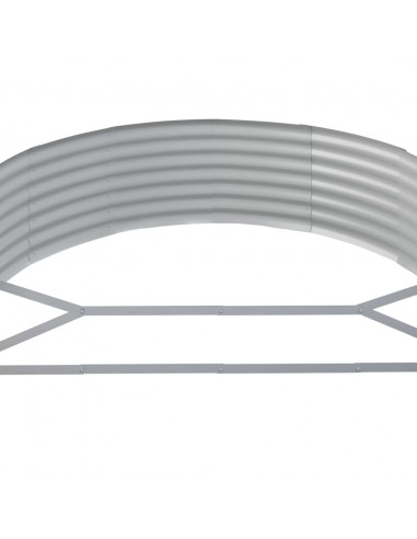 Letto da Giardino in Acciaio a Polvere 214x140x36 cm Antracite