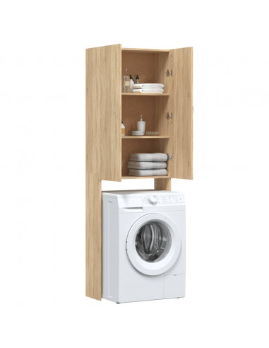 Mobile per Lavatrice Rovere Sonoma 64x25,5x190 cm
