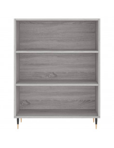 Credenza Grigio Sonoma 69,5x34x180 cm in Legno Multistrato 2