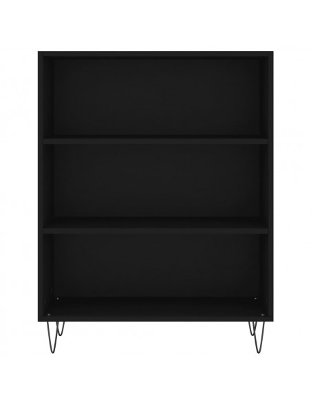 Credenza Nera 69,5x34x180 cm in Legno Multistrato