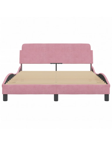 Giroletto con Testiera Rosa 120x200 cm in Velluto