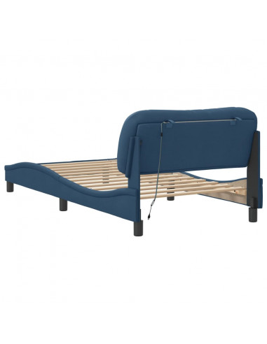 Giroletto con Luci LED Blu 100x200 cm in Tessuto