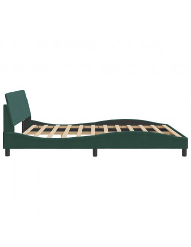 Giroletto con Testiera Verde Scuro 180x200 cm in Velluto