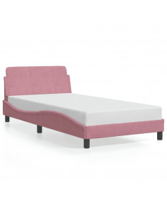 Giroletto con Testiera Rosa 100x200 cm in Velluto