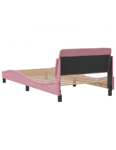 Giroletto con Testiera Rosa 100x200 cm in Velluto