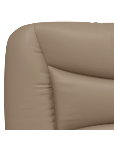 Giroletto con Luci LED Cappuccino 160x200 cm in Similpelle