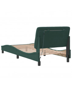 Giroletto con Luci LED Verde Scuro 90x200 cm in Velluto 2