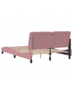 Giroletto con Luci LED Rosa 120x200 cm in Velluto 2