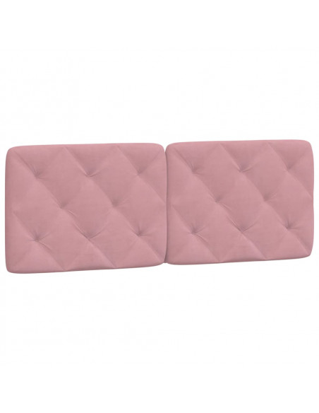 Giroletto con Testiera Rosa 140x190 cm in Velluto