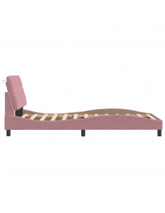 Giroletto con Luci LED Rosa 100x200 cm in Velluto