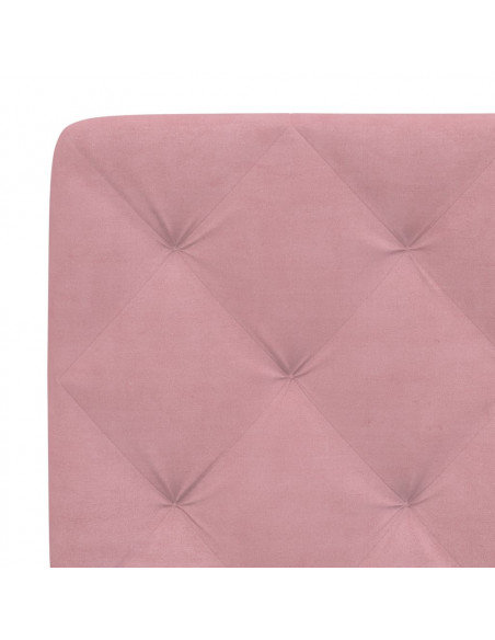 Giroletto con Testiera Rosa 140x200 cm in Velluto