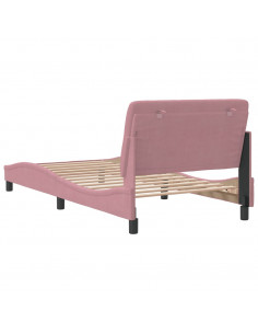 Giroletto con Testiera Rosa 100x200 cm in Velluto