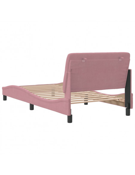 Giroletto con Testiera Rosa 100x200 cm in Velluto
