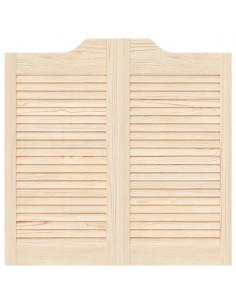Porte a Battente 2-Paio Design a Lamelle 80x80 cm Legno di Pino