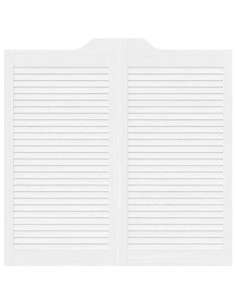 Porte a Battente 2-Paio Design a Lamelle Bianco 100x100 cm