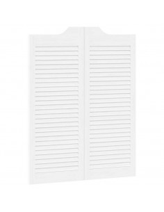 Porte a Battente 1-Paio Design a Lamelle Bianco 100x80 cm 2