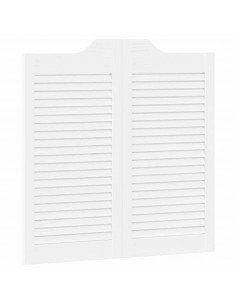 Porte a Battente 1-Paio Design a Lamelle Bianco 80x80 cm 2