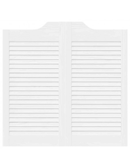 Porte a Battente 1-Paio Design a Lamelle Bianco 80x80 cm
