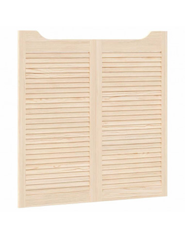 Porte a Battente 1-Paio Design Lamelle 100x100 cm Legno di Pino
