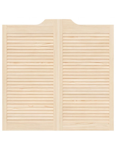 Porte a Battente 1-Paio Design Lamelle 100x100 cm Legno di Pino
