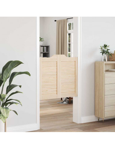 Porte a Battente 2-Paio Design a Lamelle 80x80 cm Legno di Pino