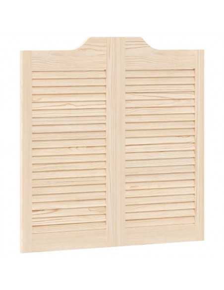 Porte a Battente 2-Paio Design a Lamelle 80x80 cm Legno di Pino