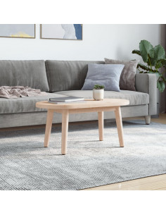 Piano Tavolo 80x40x2,5 cm in Legno Massello di Pino Ovale 2