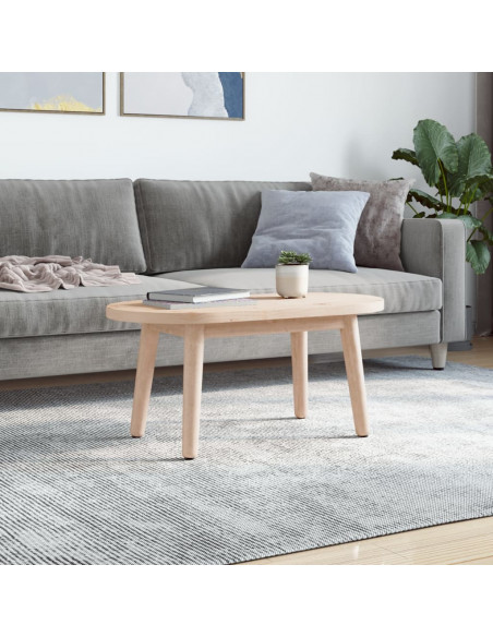 Piano Tavolo 80x40x2,5 cm in Legno Massello di Pino Ovale