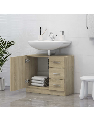 Mobile Sottolavabo Rovere Sonoma 63x30x54 cm Legno Multistrato