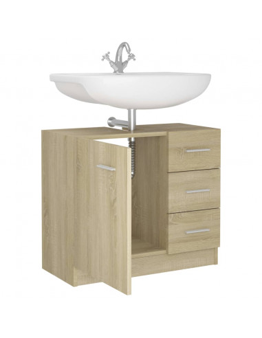 Mobile Sottolavabo Rovere Sonoma 63x30x54 cm Legno Multistrato