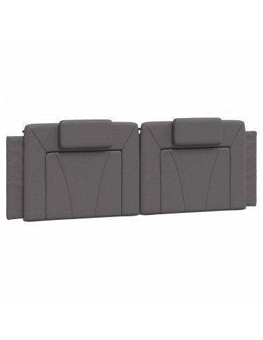 Letto con Materasso Grigio 160x200 cm in Similpelle