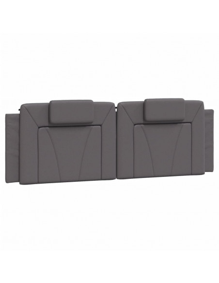 Letto con Materasso Grigio 160x200 cm in Similpelle