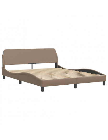 Letto con Materasso Cappuccino 160x200cm Similpelle