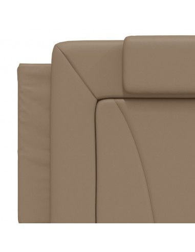 Giroletto con Testiera Cappuccino 160x200 cm in Similpelle