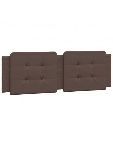 Letto con Materasso Marrone 160x200cm in Similpelle