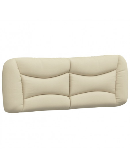 Letto con Materasso Crema 180x200 cm in Tessuto