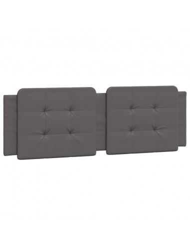 Letto con Materasso Grigio 160x200 cm in Similpelle