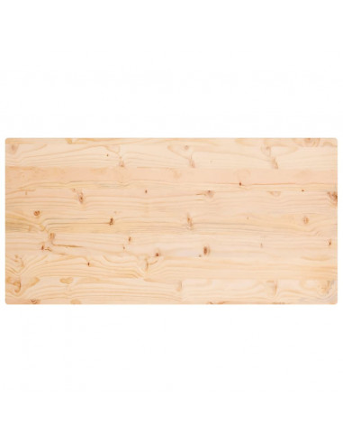 Piano Tavolo 110x60x2,5 cm Legno Massello di Pino Rettangolare