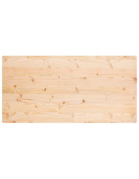 Piano Tavolo 110x60x2,5 cm Legno Massello di Pino Rettangolare