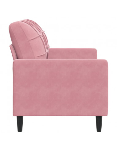 Divano a 2 Posti Rosa 120 cm in Velluto