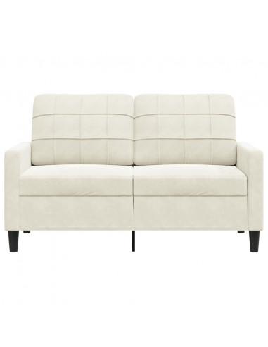 Divano a 2 Posti crema 120 cm in Velluto