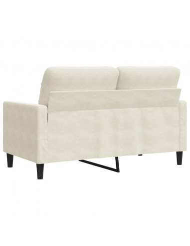 Divano a 2 Posti crema 120 cm in Velluto