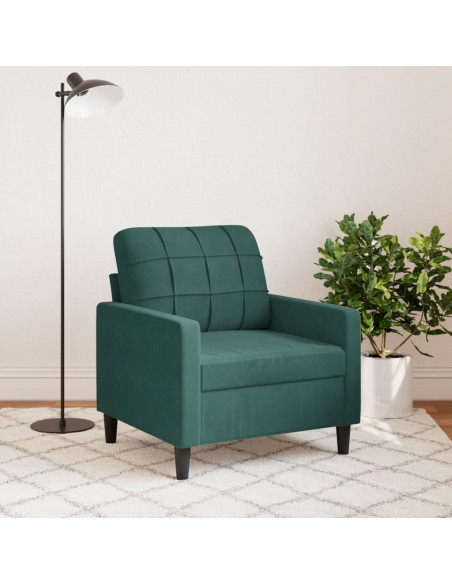 Poltrona Verde Scuro 60 cm Velluto