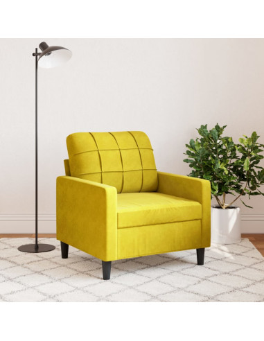 Poltrona Giallo 60 cm Velluto