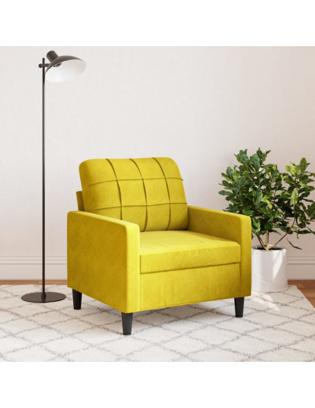 Poltrona Giallo 60 cm Velluto
