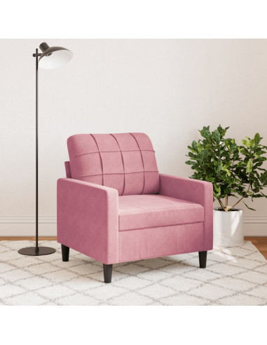 Poltrona Rosa 60 cm Velluto